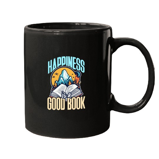 Literature Teacher Happiness Is A Good Book Reader Mugs