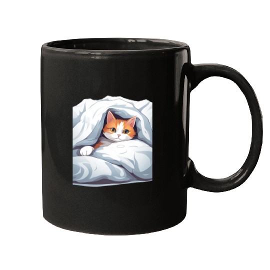 cat between the sheets Mugs