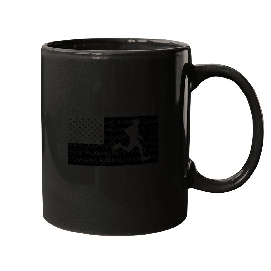 American Flag Running Gift Mugs