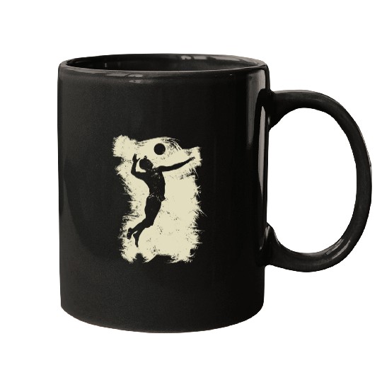 Volleyball Beach Grunge Vintage Mugs