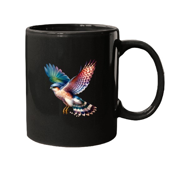 Collared Sparrowhawk in Flight Mugs