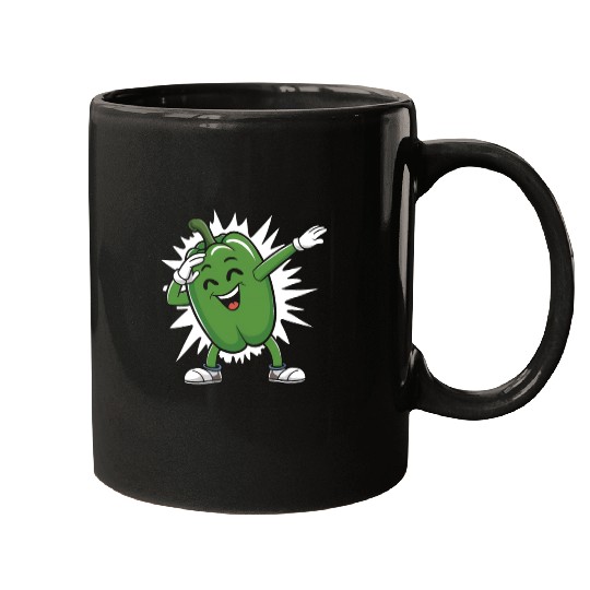Green Bell Pepper Dabbing Mugs