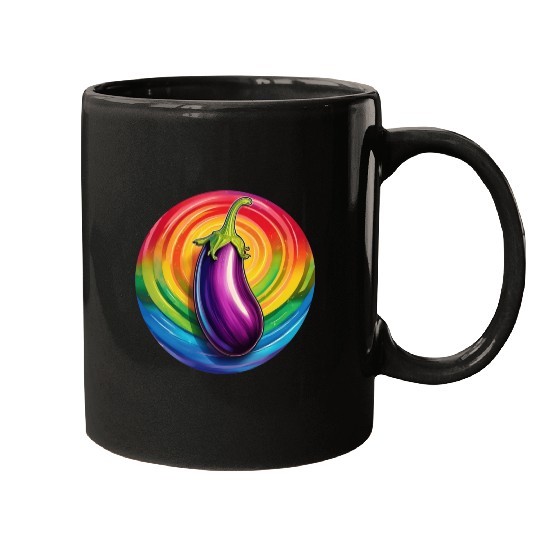 LGBTQ Eggplant Mugs
