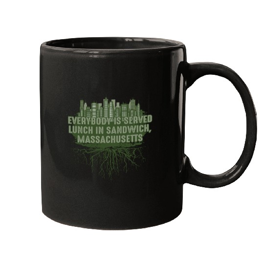 Whats Lunch in Sandwich Massachusetts Pun MA Joke Mugs