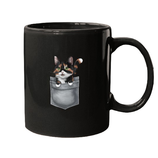 Japanese Bobtail Cat In Pocket Mugs