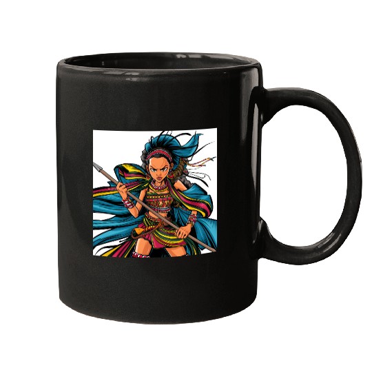 Maasai anime warrior girl Mugs