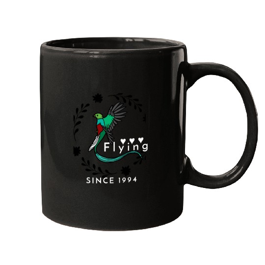 Flying SINCE 1994 Quetzal Bird Mugs