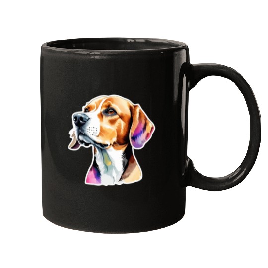 Beagle Watercolor Mugs