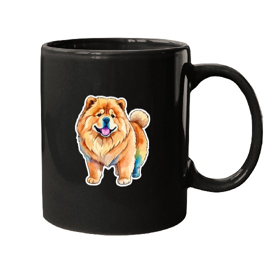 Chow Chow Watercolor Mugs