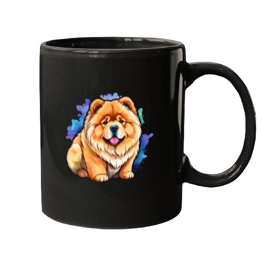 Chow Chow Watercolor Mugs