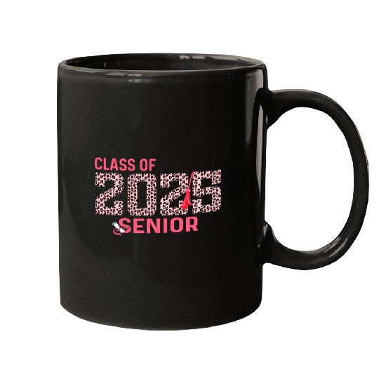 Class of 2025 Senior Leopard Print Graduation 2025 Mugs