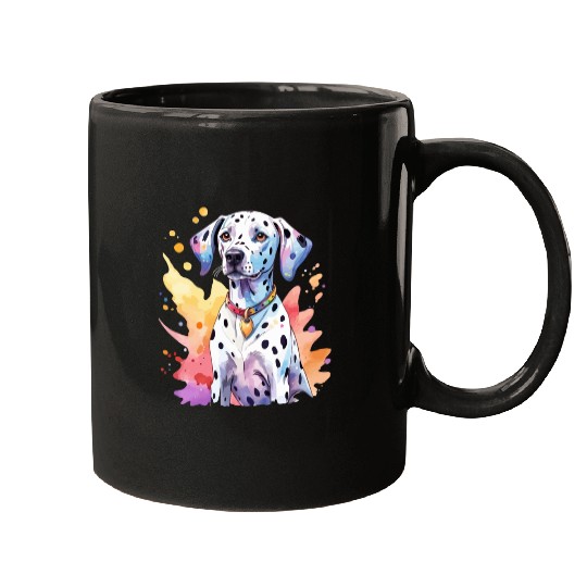 Dalmatian Dog Watercolor Mugs