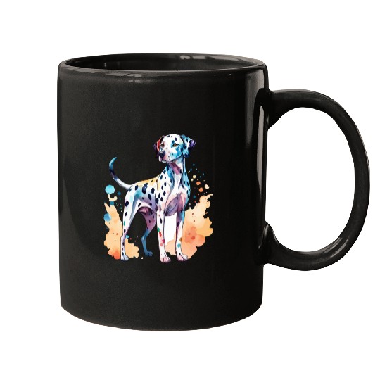 Dalmatian Dog Watercolor Mugs