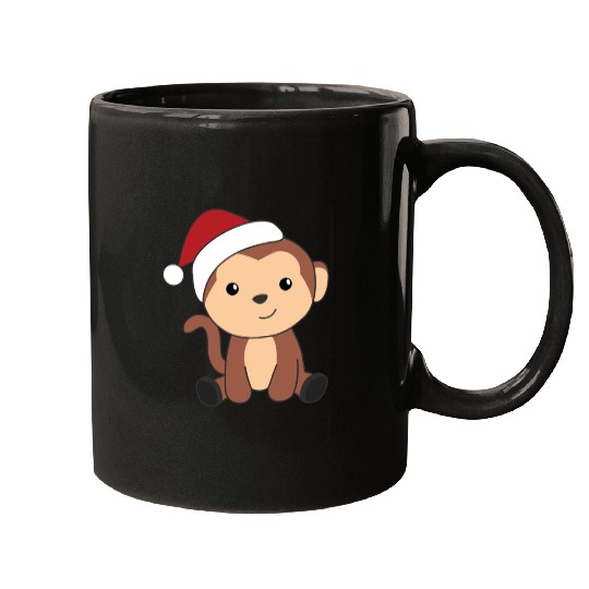 Monkey Christmas Snow Winter Animals Monkeys Mugs