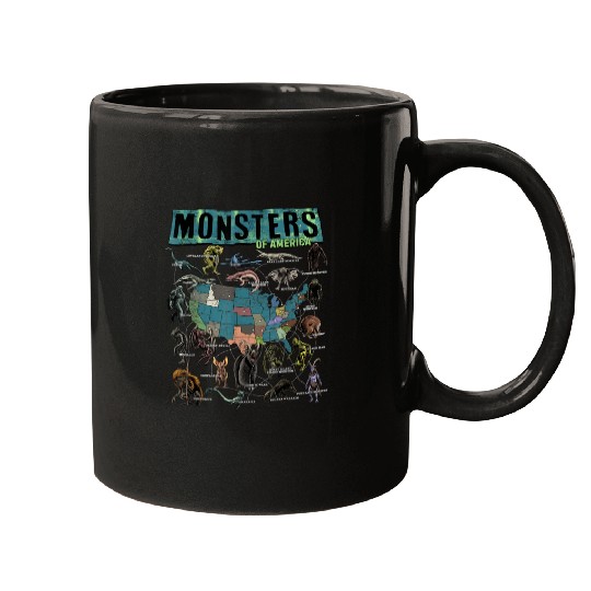 Cryptid Monsters Folklore Creature Cryptozoology Mugs