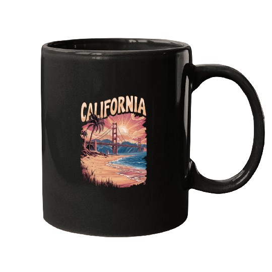 CALIFORNIA GOLDEN GATE BRIDGE BAY AREA Mugs