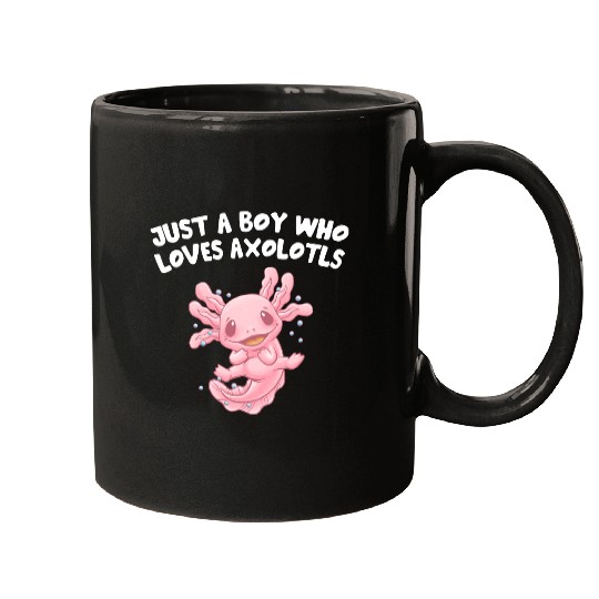 Just a Boy Who Loves Axolotl Salamander Funny Axol Mugs