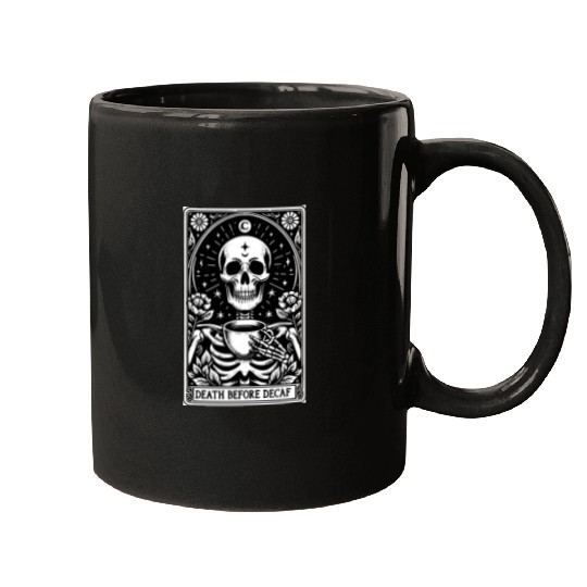 Death Before Decaf Tarot Card Mugs
