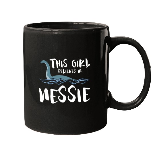 Girl Believes In Nessie Loch Ness Cryptid Mugs