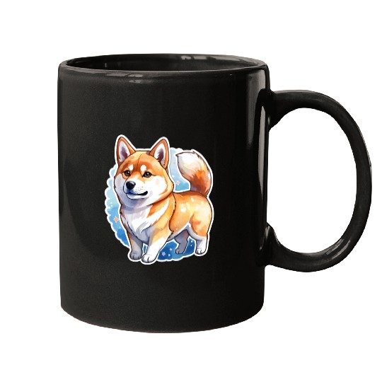 Shiba Inu Watercolor Mugs