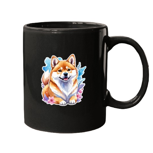 Shiba Inu Watercolor Mugs
