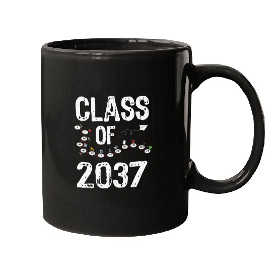 Funny Class of 2037 Grow With Me Back To School Mugs