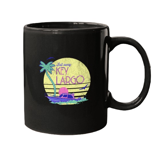 Sail Away Yacht Rock Key Largo Boating Mugs