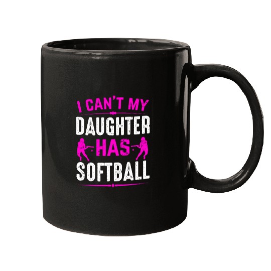 My Daughter Has Softball Mom Mommy Mother's Day Mugs