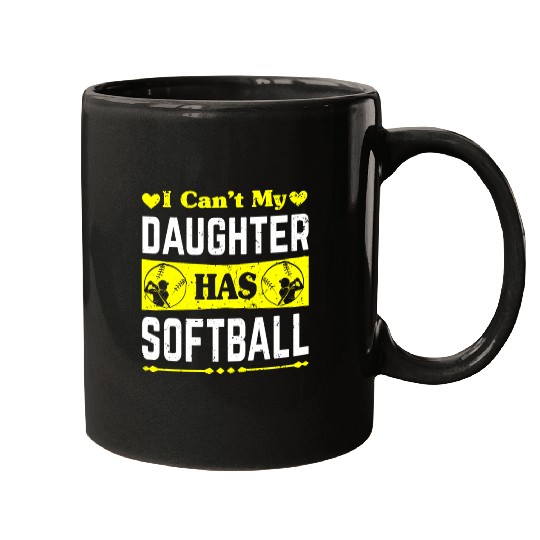 My Daughter Has Softball Mom Mommy Mother's Day Mugs