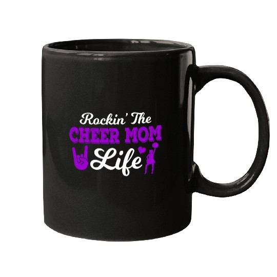 Rockin Cheer Mom Life Cheerleading Mother's Day Mugs
