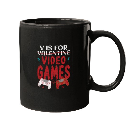 V Is For Valentine Video Games Mugs