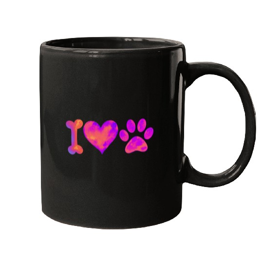 I Love My Dog Mugs