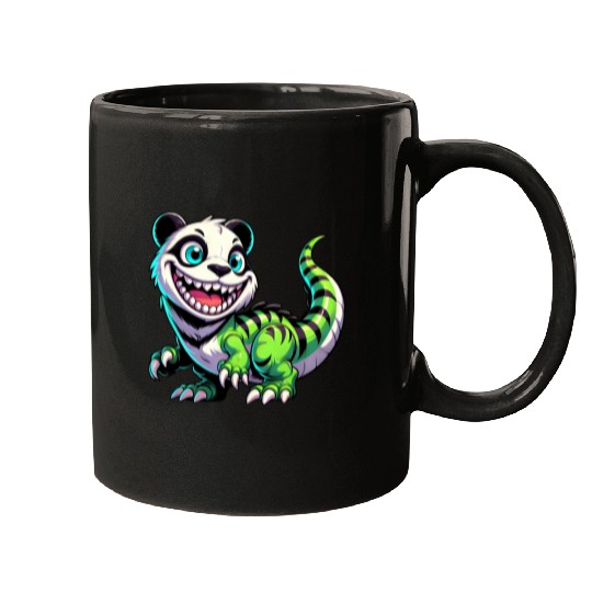 Quirky dino T-Rex panda mythical creature fantasy Mugs