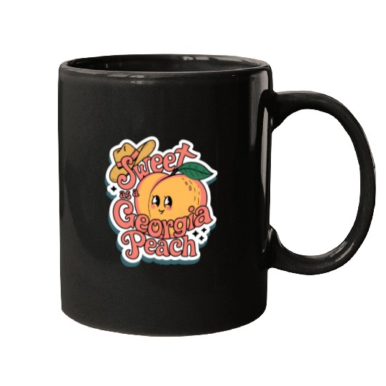 Sweet as a Georgia Peach Sticker.t-shits Mugs