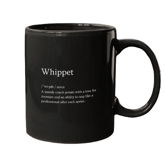 Whippet Definition Art Print Mugs
