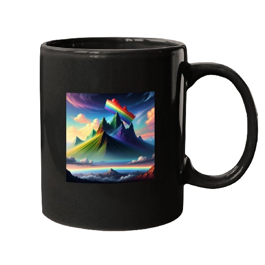 Rainbow mountain Mugs