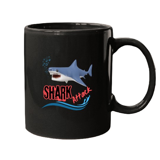A different unique colorful shark attack design Mugs