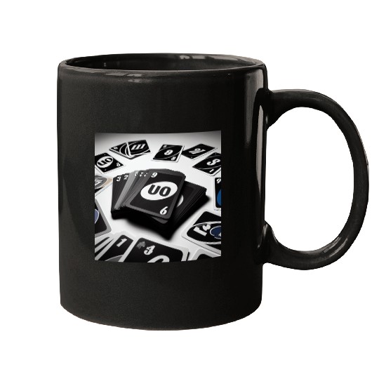 Black Uno Cards Mugs