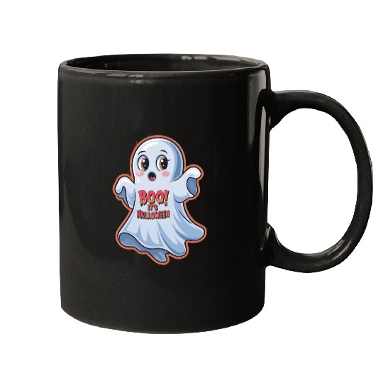 Scared Little Ghost Mugs