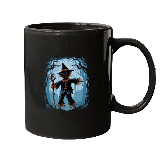 Spooky Halloween Scarecrow Mugs