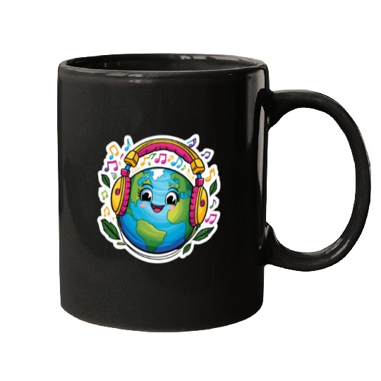 Harmonizing with Earth - Vibrant Sticker Mugs