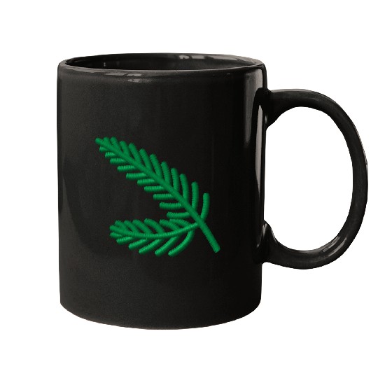 Fir branches embroidered Mugs