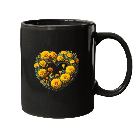 Marigold Flowers Mugs