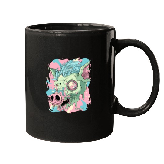 Psychedelic Dreams Pig Mugs