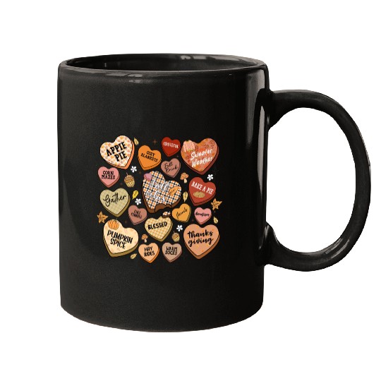 fall candy hearts Mugs