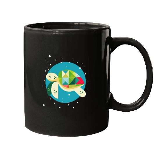 cute turtle - creative underwater world Mugs