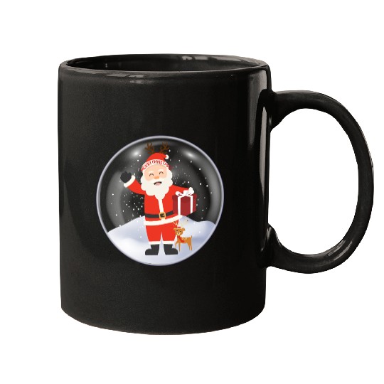 Santa’s Joy: Christmas Snow Globe Mugs