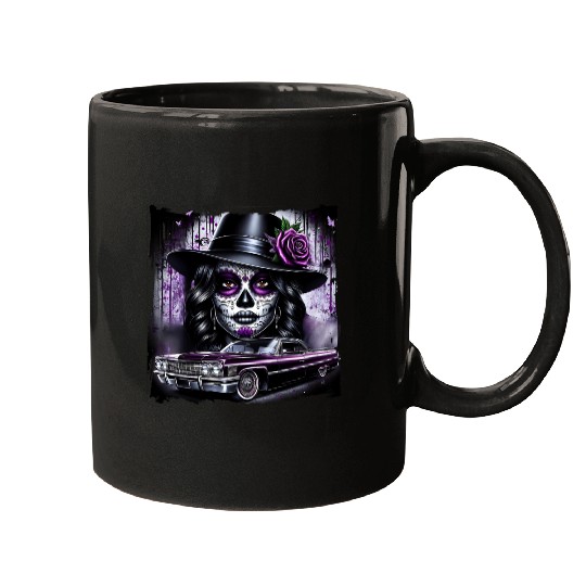 lowrider catrina Sugar skull Mugs