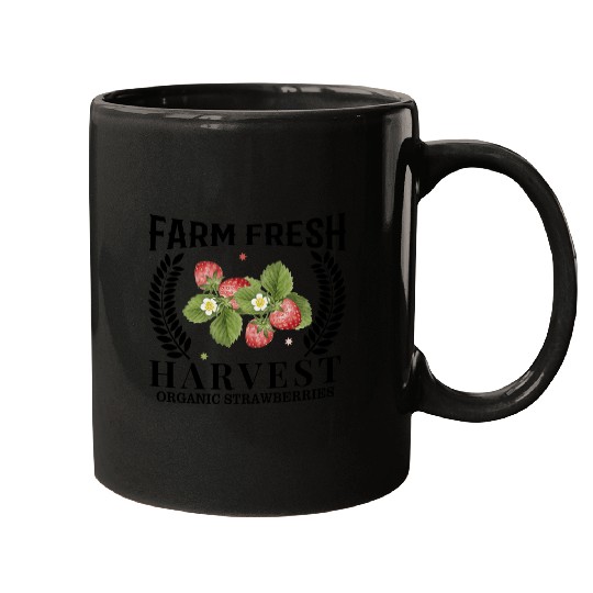 Farm Fresh Harvest, Strawberries Harvest Design Mugs