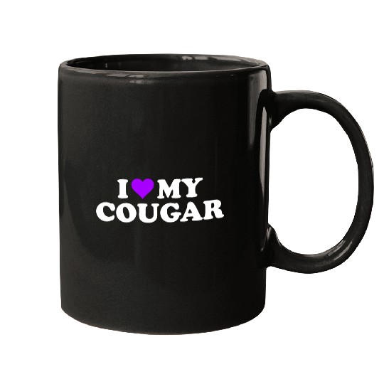 I Love Cougars Cougar Humor Valentine's Day 3BK4 Mugs